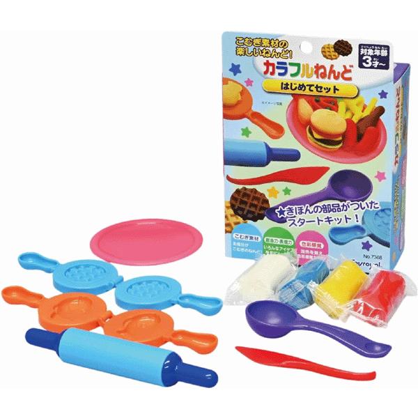 7368 カラフルねんど はじめてセット【ローヤル】ねんど遊び こむぎ素材のねんど カラフル