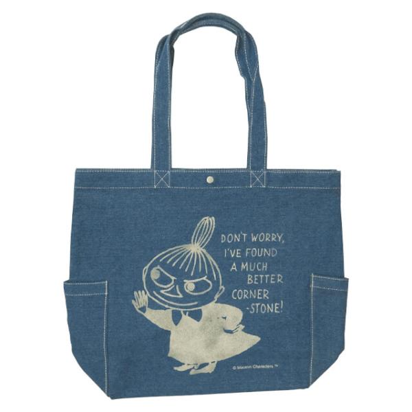 ムーミン リトルミィ デニムトートバッグ 約W45×H36×D13cm 綿（MM-6724）