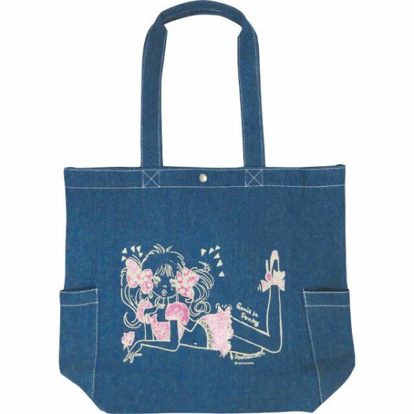水森亜土 デニムトートバッグ ファンキー （AD-8422）