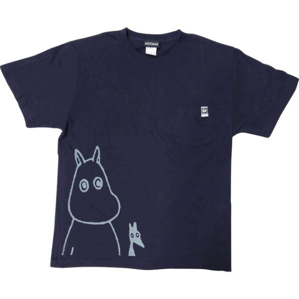 ムーミン ポケットTシャツ 半袖 MOOMIN アパレル キャラクター ムーミン/NV ネイビー（M...