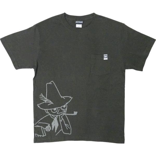 ムーミン ポケットTシャツ 半袖 MOOMIN アパレル キャラクター スナフキン/BK ブラック（...