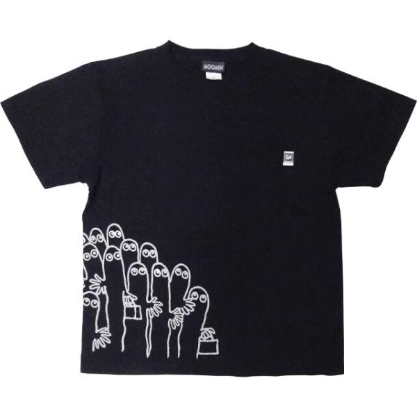 ムーミン ポケットTシャツ 半袖 MOOMIN アパレル キャラクター ニョロニョロ/BK ブラック...