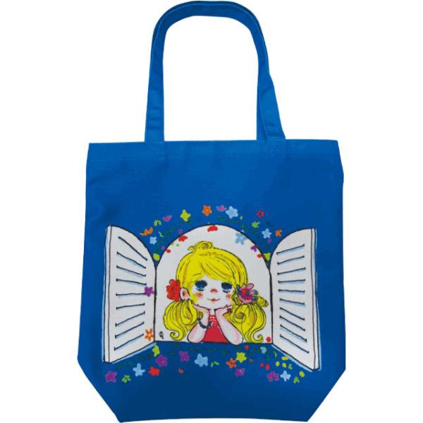 水森亜土 レトロ トート バッグ AdoMizumori グッズ 雑貨 アパレル キャラクター ブル...