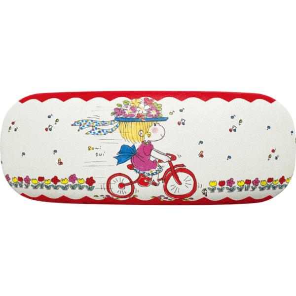 水森亜土 レトロ メガネ ケース AdoMizumori グッズ 雑貨 キャラクター レッド AD-...