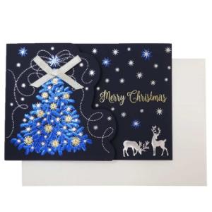 グリーティングカード イタリア製クリスマスカード CHRISTMAS ツリー10 アクティブコーポレーション ギフト雑貨 封筒付き