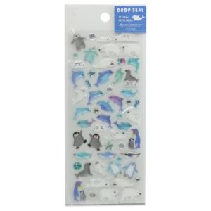 ドロップシール デコシール イルカとペンギン  アクティブコーポレーション デコレーション 手帳デコ かわいい 女の子向け