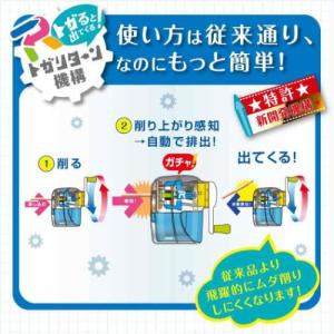 鉛筆けずり器 トガリターン 手動鉛筆削り 透明...の詳細画像2