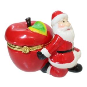 卓上収納 ヒンジボックス サンタアップル クリスマス APJ Xmas 小物入れ インテリア｜velkommen