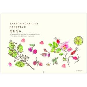 2024Calendar 壁掛けカレンダー2024年 スケッチスケジュール APJ イラスト 書き込み インテリア｜velkommen