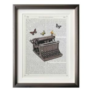 Marion McConaghie インテリアアート マリオン マコネギー Typewriter 美工社 IMM-62124 壁掛け 額付き｜velkommen