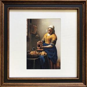 Vermeer 名画 ヨハネス フェルメール 牛乳を注ぐ女 美工社 24×24×2cm