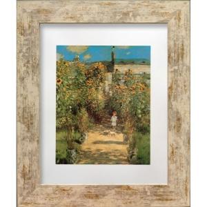 名画 Claude Monet The Monet’s garden at Vetheuil クロード モネ 美工社 ZFA-61759 31.8×37.8×1.5cm