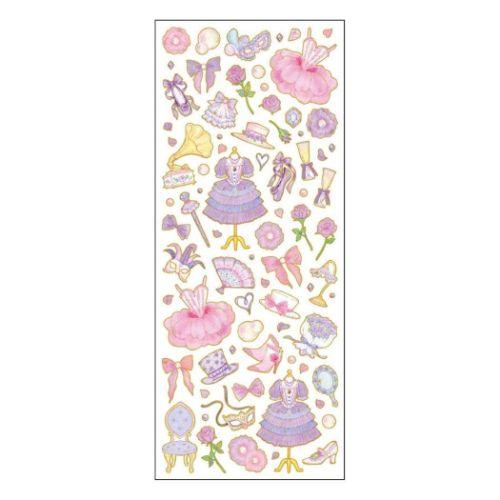 ふち箔クリアシール シールシート たけいみき スミレ色のステージ クローズピン 手帳デコ デコレーシ...