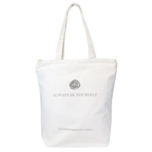 ファスナー付きキャンバストート トートバッグ ALWAYS ミントイン A4サイズ対応 手提げかばん