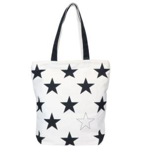 ファスナー付きキャンバストート トートバッグ STAR ミントイン A4サイズ対応 手提げかばん かわいい