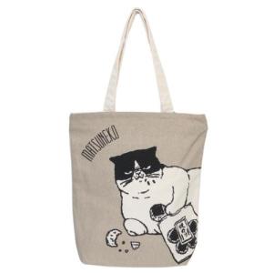 ファスナー付きキャンバストート トートバッグ マツネコぐうたら ミントイン ねこ A4サイズ対応 手提げかばん かわいい