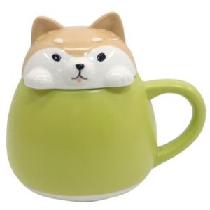 フタ付き すっぽり MUG 柴犬 マグカップ いぬ デコレ
