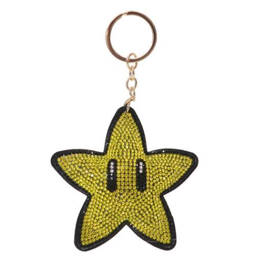 チェーンマスコットクリーナー スマホアクセ スーパースター スーパーマリオ サンアート ラインストー...