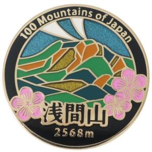 ピンバッジ ステンド スタイル ピンズ 日本百名山 浅間山 エイコー コレクションケース入り