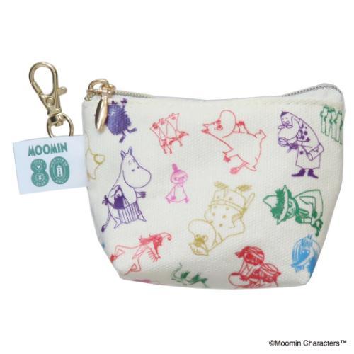 ミニポーチ マイクロミニ台形ポーチ ムーミン 80TH ALL STAR ホワイト エフエービージャ...