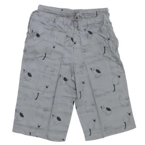 夏用ひんやりクールステテコ ルームウェア キャットライン グレイ フレンズヒル FRIENDSHIL...