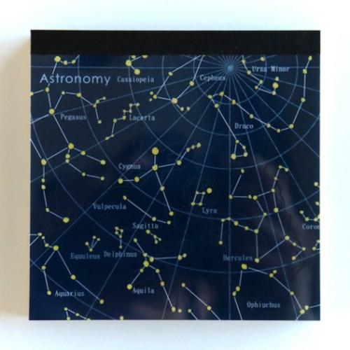 STUDY HOLIC スクエア メモ 天文学 メモ帳 グリーンフラッシュ 4柄100枚 プチギフト