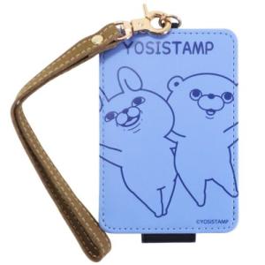 定期入れ ICカードケース ヨッシースタンプ うさぎさん＆くまさん YOSISTAMP グルマンディーズ パスケース キャラクター