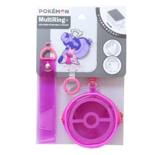 スマホアクセ マルチリングプラス ハントドストラップ＆ポーチ付 ポケットモンスター デカヌチャン グ...