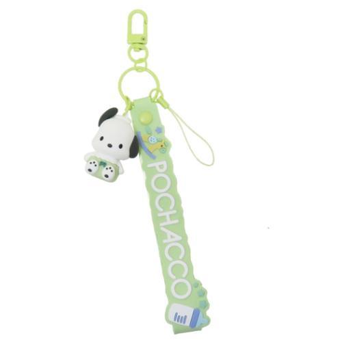 スマホアクセ 3Dマスコット付きハンドストラップ ポチャッコ サンリオ グルマンディーズ 携帯ストラ...