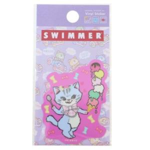 SWIMMER（スイマー） レトロアニマル・ミニ・PVCステッカー いちご