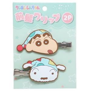 ヘアアクセ 前髪クリップ2個セット ミント クレヨンしんちゃん アイプランニング ヘアクリップ