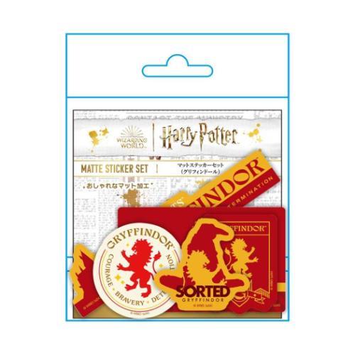 ダイカットシール マットステッカーセット 5枚入り グリフィンドール ハリーポッター ワーナーブラザ...