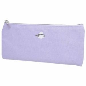 ペンポーチ フラット刺繍ペンケース シマエナガ カミオジャパン