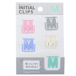 イニシャルクリップス クリップ M カミオジャパン 文具 事務用品 かわいい