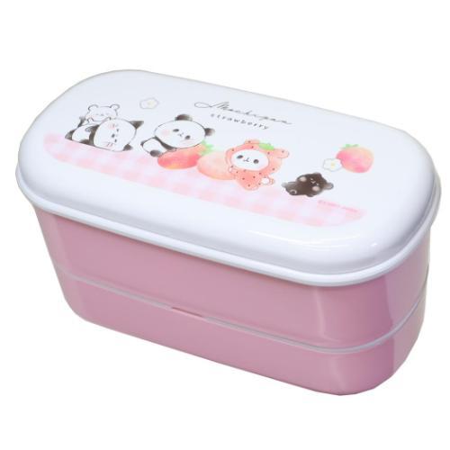 お弁当箱 抗菌 細長2段ランチボックス もちもちぱんだ カミオジャパン 新学期準備