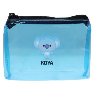 PVC ペンポーチ クリア フラットポーチ KOYA BT21 LINE FRIENDS カミオジャパン コレクション雑貨 キャラクター 爆買
