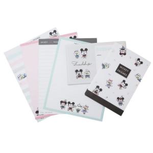 ボリュームアップレターセット 手紙セット ミッキーフレンズ 新入学 カナヘイ画 ディズニーキャラクター ディズニー カミオジャパン 便箋＆封筒