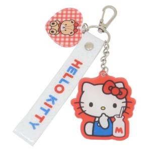 ハローキティ ストラップチャーム ピンク フェイスパーツ付き