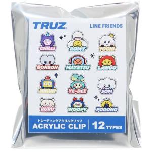 クリップ トレーディングアクリルクリップ全12種 TRUZ LINE FRIENDS カミオジャパン コレクション文具