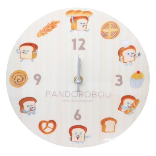 壁掛け時計 アクリル時計 パンどろぼう マリモクラフト 子供 贈り物 かわいい 絵本キャラクター