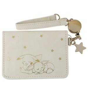 リール付きオープンパスケース 定期入れ ポケットモンスター IV ピカチュウ イーブイ ポケモン マリモクラフト 2つ折りパスケース ICカードケース キャラクター