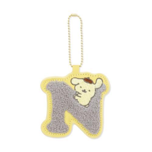 キーチェーン イニシャルホルダー サンリオ ポムポムプリン 相良刺繍 N エムプラン プチギフト キ...