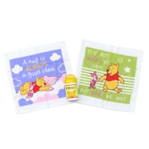 ケース付き ハンドタオル 2絵柄組 くまのプーさん しあわせなじかん