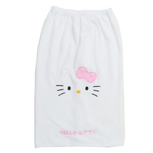 80丈マイクロマキタオル 80cm丈巻き巻きマイクロタオル ラップタオル ハローキティ マイクロキテ...