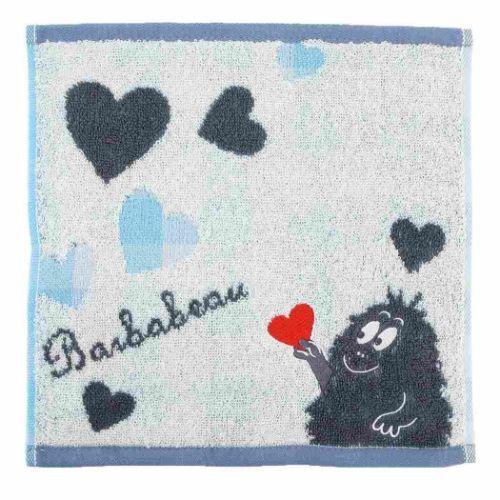 ミニタオル ジャガードハンカチタオル オーガニックコットン BARBAPAPA バーバパパ ハートフ...