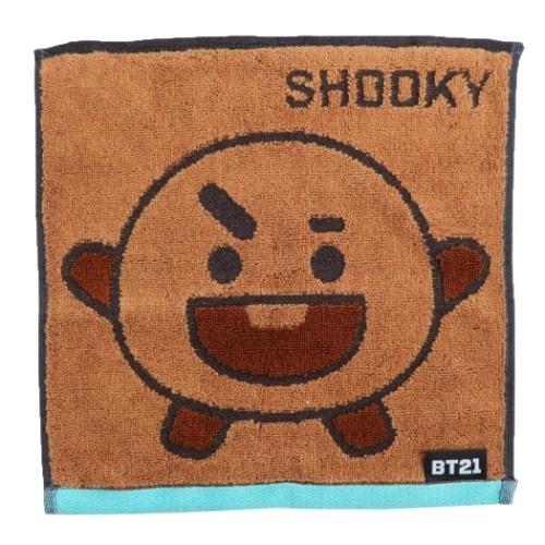 ミニタオル 制菌 ジャガード ハンカチタオル LINE FRIENDS BT21 SHOOKY フェ...