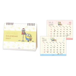 【予約】ミニオンズ 2027 Calendar 卓上カレンダー2027年 MNボブ＆ティム スケジュール 書き込み インテリア 令和9年暦 ユニバ