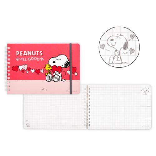 リングノート 横型リングノート スヌーピー Peanuts All Good SNAG LOVE 日...