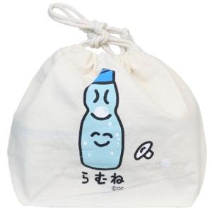 マチ付ききんちゃくポーチ 巾着袋 おえかきシリーズ らむねさん オクタニ 新学期準備雑貨 小物入れ おもしろ雑貨