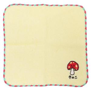 ワンポイント刺繍ハンカチタオル ミニタオル おえかきさん きのこさん オクタニ 爆買